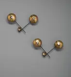 Pair of wall lights by Stilnovo, circa 1950, Brass, painted metal, sold Dec 2018