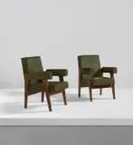 Le Corbusier and Pierre Jeanneret, Pair of "Advocate and Press" armchairs, model no. LC/PJ-SI-41-A