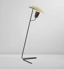 Mathieu Matégot, "Perfo-lux" floor light, circa 1953, Painted aluminum, brass