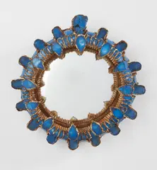 "Gerbera" mirror by Line Vautrin, circa 1955, Talosel resin, colored mirrored glass, convex mirrored glass, sold Dec 2018