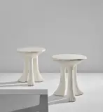 John Dickinson, Pair of "Africa" tables, circa 1976, Painted cement