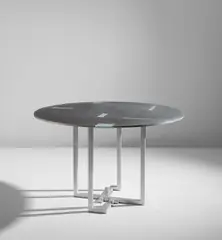 Steven Holl, Table from the Stretto House, Dallas, Texas, circa 1991, Aluminum, glass