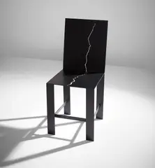 Howard Meister, "Learning Her Lie" chair, 1989, Painted steel