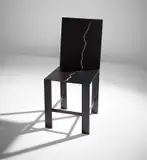 Howard Meister, "Learning Her Lie" chair, 1989, Painted steel