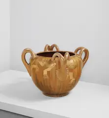 Monumental jardinière by Clement Massier, circa 1889, Glazed earthenware, offered Dec 2018