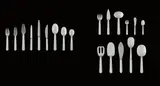 Jean Puiforcat, "Bayonne" flatware service, 1924-1973, Sterling silver, stainless steel