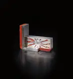 Jean Puiforcat, Rare table clock, circa 1930, Nickel-plated bronze, marble