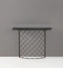 Jean Royere, "Tour Eiffel" console table, circa 1949, Painted steel, marble, brass