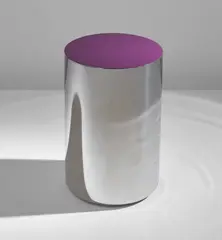 "G.V." side table by Martin Szekely, 2004, Lacquered stainless steel, sold Dec 2018