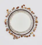 Line Vautrin, "Sequins" mirror, circa 1963, Talosel resin, colored mirrored glass, mirrored glass, aluminum