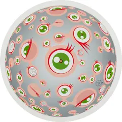 Jellyfish Eyes by Takashi Murakami, 2002, Offset lithograph in colors, on smooth wove paper, the full sheet, sold Nov 2017