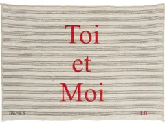 Toi et moi by Louise Bourgeois, 2006, Screenprint in black and red, on woven fabric, sold Nov 2017