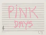 Louise Bourgeois, Pink Days, 2008, Screenprint in black and pink, on smooth wove card stock paper, with full margins