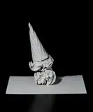 Matt Johnson, Paper Ice Cream Cone (upside down), 2014, Painted brass
