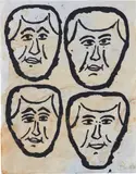 Donald Baechler, Untitled, 1997, Ink and tea on paper