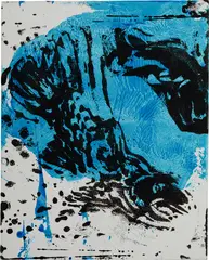 Untitled by Josh Smith, 2008, Acrylic silkscreen on canvas, sold Nov 2017