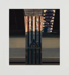 Richard Estes, Andy Capp, 1982, Screenprint in colors, on Fabriano Cottone paper, with full margins