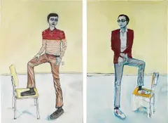 Shant; Raffi by Raffi Kalenderian, 2004, Oil on canvas, diptych, offered Nov 2017