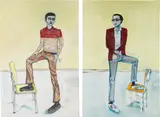 Raffi Kalenderian, Shant; Raffi, 2004, Oil on canvas, diptych