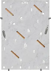 Tell The Truth by George-Henry Longly, 2013, Marble, metal capsules, YSL "Touche Éclat" pen and metal fixings, sold Nov 2017
