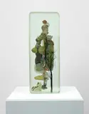 Dustin Yellin, Porcelain Pagoda, 2011, Glass, collage and acrylic