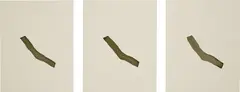 Untitled by Landon Metz, 2013, dye on canvas, in 3 parts, offered Feb 2017