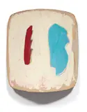 Ron Gorchov, Sundial, 1982, oil on canvas on shaped stretcher