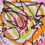 Keltie Ferris, The Producer, 2014, oil and acrylic on canvas