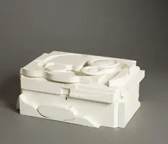 Floating Cloud Cryptic III by Louise Nevelson, 1977, painted wood box construction, sold Feb 2017