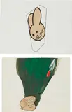 Arturo Herrera, Two Works: (i) Untitled Collage (bunny head) (ii) Untitled Collage (boy with trowel)