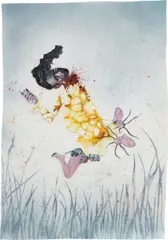 I never asked you to listen by Wangechi Mutu, 2004, ink and contact paper collage on Mylar, offered Feb 2017