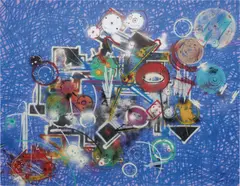 Futura 2000, Rough Design for Timmy, 1985, spray enamel on canvas