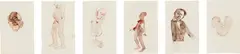Kara Walker, Untitled, 2003, watercolor on paper, in 6 parts
