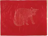 Kiki Smith, Cat, 1996, ink on rice paper