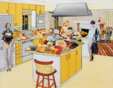 Laurie Simmons, The Instant Decorator (Yellow Kitchen), 2003, flex print