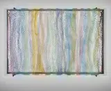 Peter Bynum, Infinite Walks through the Same Fields, 2015, acrylic paint, tempered glass (5 layers), LED flat light panel, remote dimmer and steel bracket