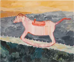 Xi Zhang, Wood Horse, 2016, acrylic on canvas