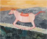Xi Zhang, Wood Horse, 2016, acrylic on canvas
