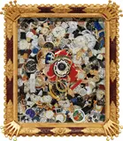 Rashaad Newsome, Count Audemars of Marcy, 2012, collage on paper, in artist's frame