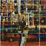 Radcliffe Bailey, Solemn Journey, 1998, acrylic, oilstick and resin on wood