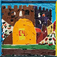 Tal R, Villa 34, 2003, oil on linen, in artist's frame