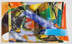 Neon Rythme Luncheon by Kristin Baker, 2010, acrylic on PVC, sold Feb 2017