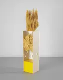 Nick van Woert, Neo Classical, 2008, plaster bust, polyurethane adhesive, wood, insulation foam, Plexiglas and paint