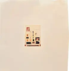 Charles Mayton, Untitled (In and Off-White Room), 2011, oil and printed paper collage on cut hollow-core door