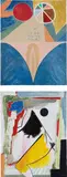 Ted Gahl, Two works: (i) Indian Summer (ii) Nude (Exiting Bath), 2013, (i) acrylic and gesso on canvas (ii) acrylic on canvas