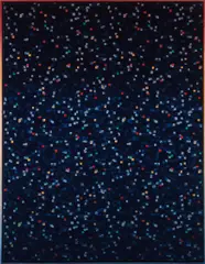Nina Beier, Fatigues, 2012, furniture fabric, dye, ink, pigment, and bleach, in artist's frame