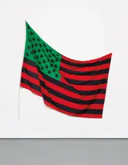 David Hammons, African-American Flag, 1990, dyed cotton