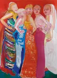 Marlene Dumas, Colorfields, 1997, oil on canvas