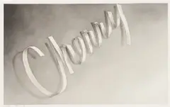 Ed Ruscha, Cherry, 1967, gunpowder on paper