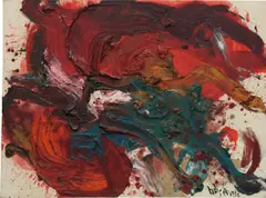 T52 by Kazuo Shiraga, 1962, oil on canvas, sold May 2017